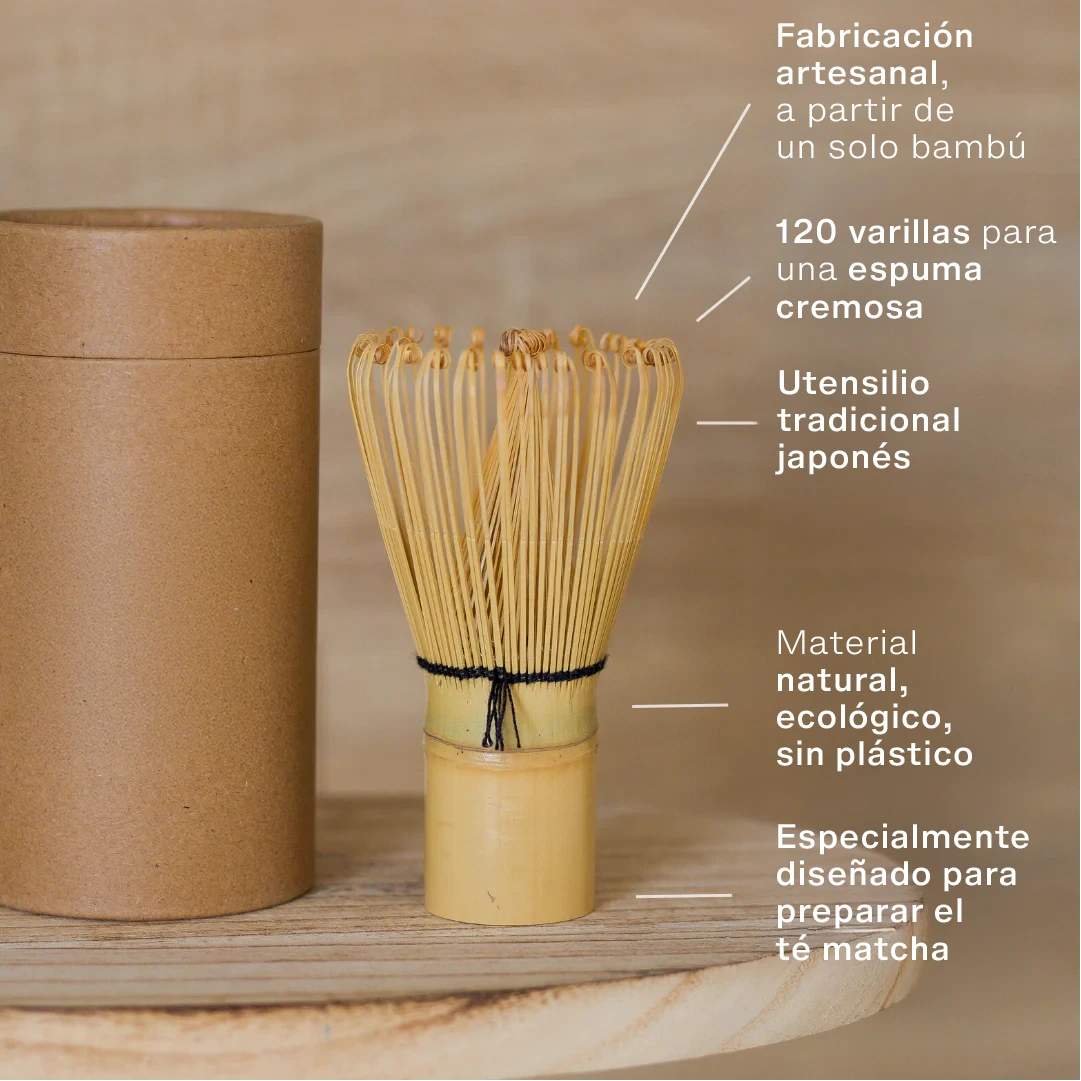 KIT MATCHA: TÉ MATCHA CEREMONIAL Y BATIDOR DE BAMBÚ
